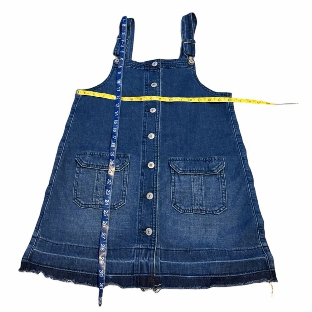 AMERICAN EAGLE Women’s Blue Sleeveless Denim Button Front Pinafore Dress XS - Picture 8 of 8